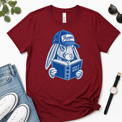 Bible Thumper, Gift For Christian Bunny Lovers - 2D Unisex Premium T-shirt