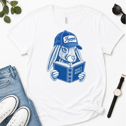 Bible Thumper, Gift For Christian Bunny Lovers - 2D Unisex Premium T-shirt
