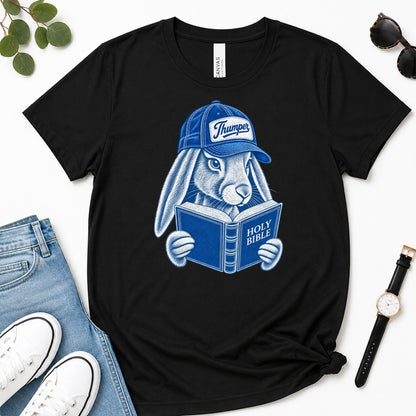 Bible Thumper, Gift For Christian Bunny Lovers - 2D Unisex Premium T-shirt