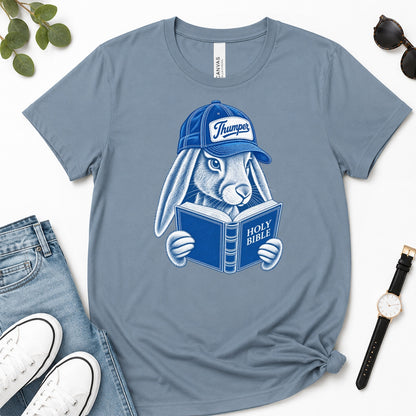 Bible Thumper, Gift For Christian Bunny Lovers - 2D Unisex Premium T-shirt