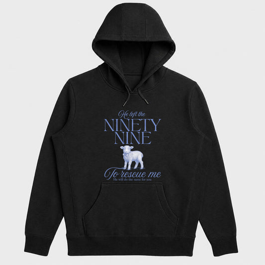 He Left The Ninety Nine To Rescue Me, Luke 15:4, Gift For Christian Women, Mom, Grandma, New Believers | 2D Unisex Hoodie