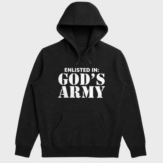 Enlisted In God's Army - Gift For Christian Men, Veterans, Dad, Believers| 2D Unisex Hoodie