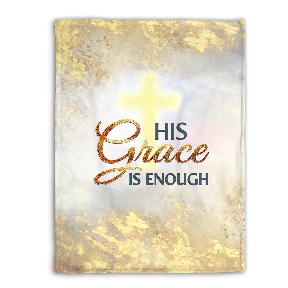 Christian Fleece Blanket, His Grace Is Enough Faith Quote