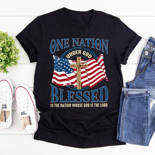 Blessed Is The Nation Whose God Is The Lord | 2D Unisex T-shirt