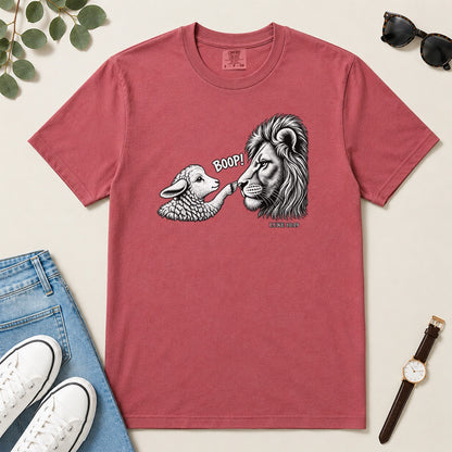 Boop, Luke 10:19, Gift For Christian Animal Lovers - 2D Unisex Garment-dyed T-shirt