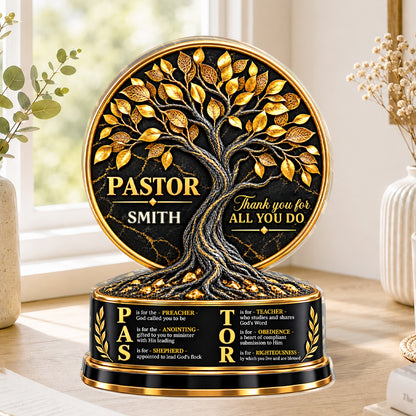 Pastor, Preacher, Teacher, Shepherd, Gift For Pastor | Personalized Custom Shaped Squared Acrylic Plaque