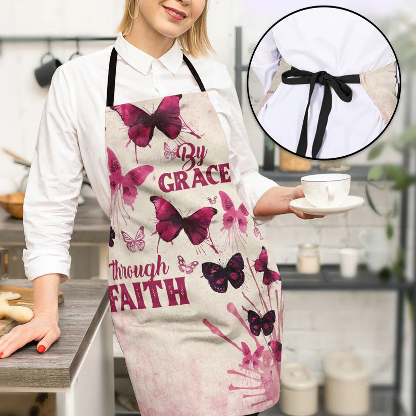 By Grace Through Faith  - Apron With Neck Strap