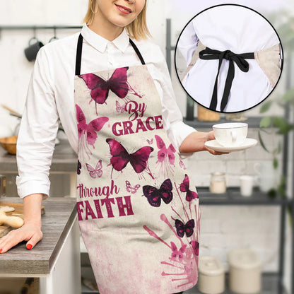By Grace Through Faith  - Apron With Neck Strap