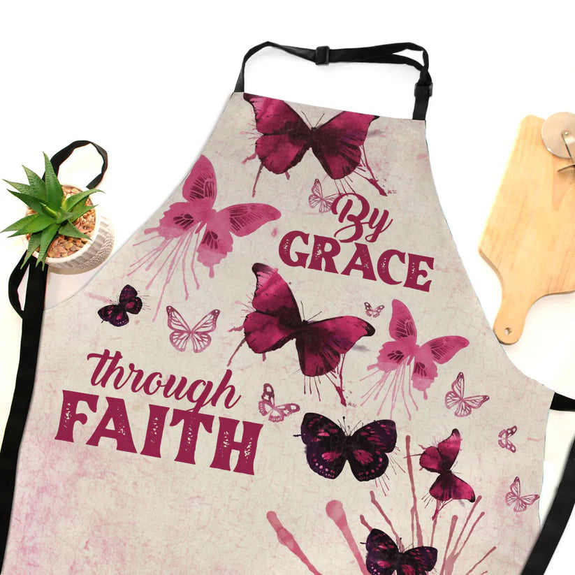 By Grace Through Faith  - Apron With Neck Strap