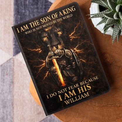 I Am The Son Of A King | Personalized Leather Cover Notebook