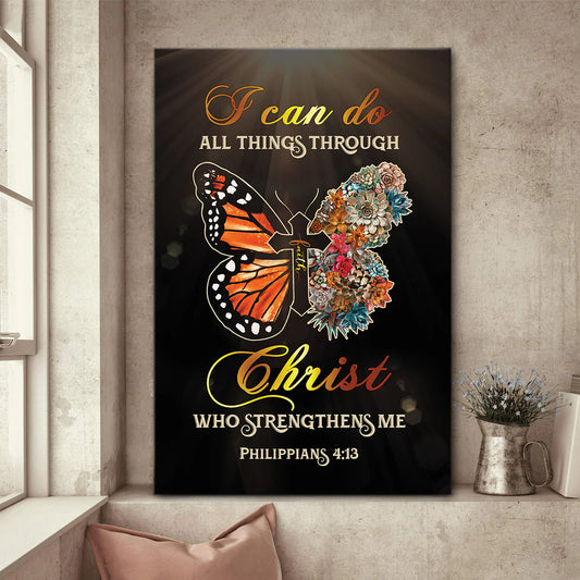 I Can Do All Things Through Christ - Personalized Canvas