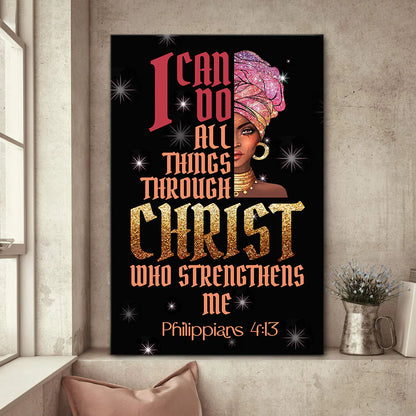 I Can Do All Things Through Christ - Personalized Canvas