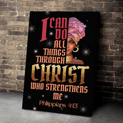 I Can Do All Things Through Christ - Personalized Canvas