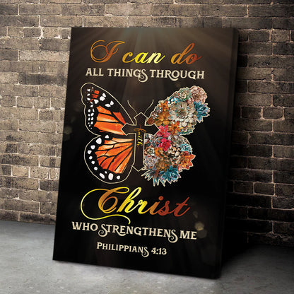 I Can Do All Things Through Christ - Personalized Canvas