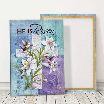 He Is Risen - Personalized Canvas