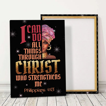 I Can Do All Things Through Christ - Personalized Canvas