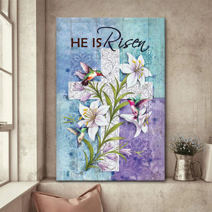 He Is Risen - Personalized Canvas