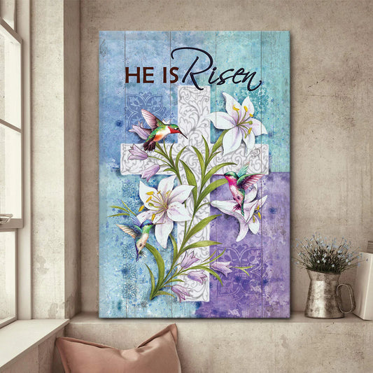 He Is Risen - Personalized Canvas