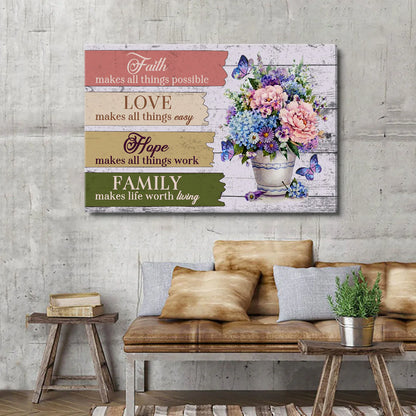 Faith Makes All Things Possible - Personalized Canvas