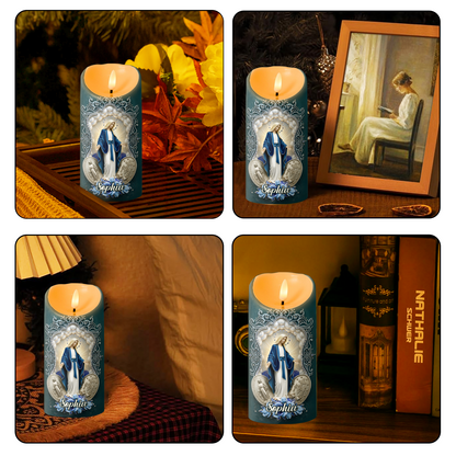 A Prayer For My Family - Personalized Flameless LED Candle