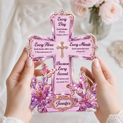 Every Second Of His Love, Memorial Gift For Loved One | Personalized Custom Shaped Acrylic Plaque