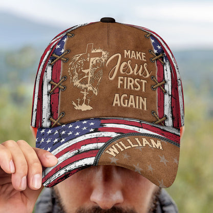 Make Jesus First Again | Personalized Classic Cap