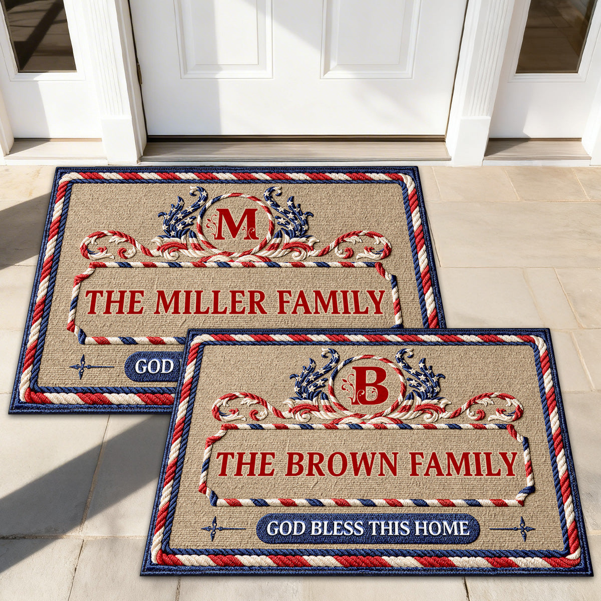 God Bless This Home - Personalized Doormat