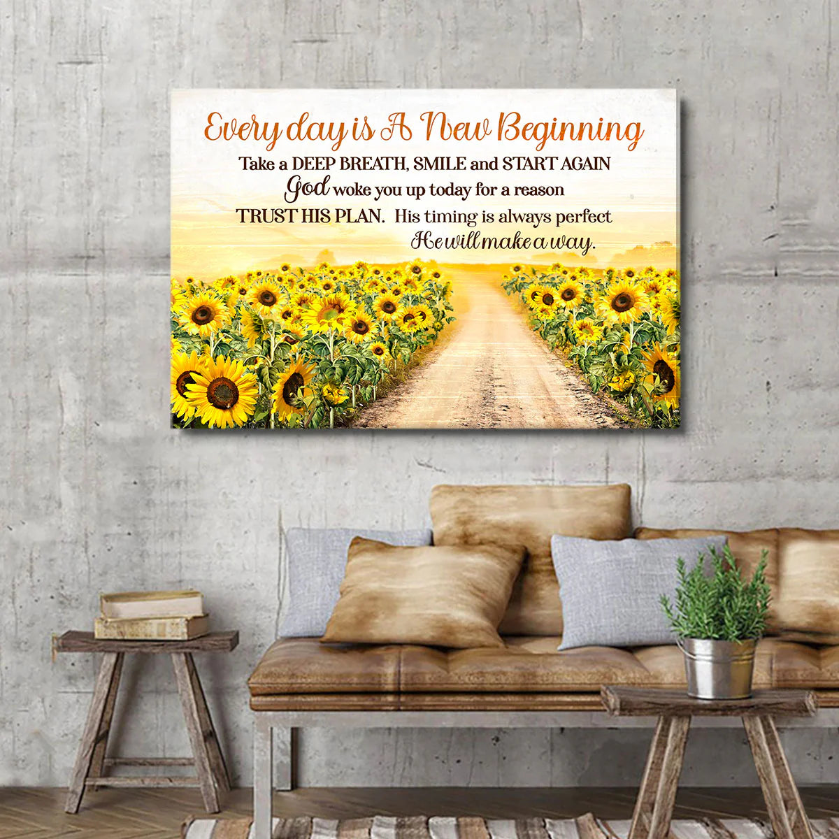Everyday Is A New Beginning - Personalized Canvas