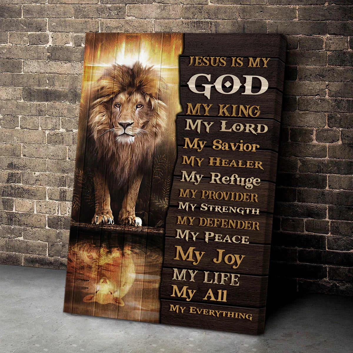 Jesus Is My God  - Personalized Canvas