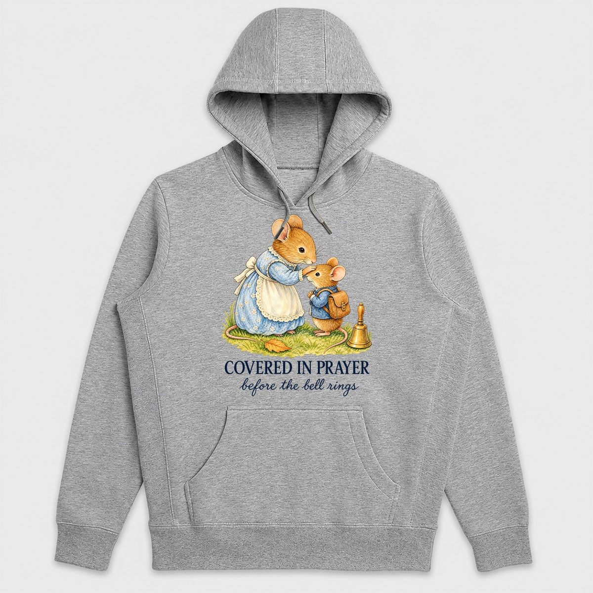 Covered In Prayer Before The Bell Rings, Gift For Christian Moms - 2D Unisex Hoodie