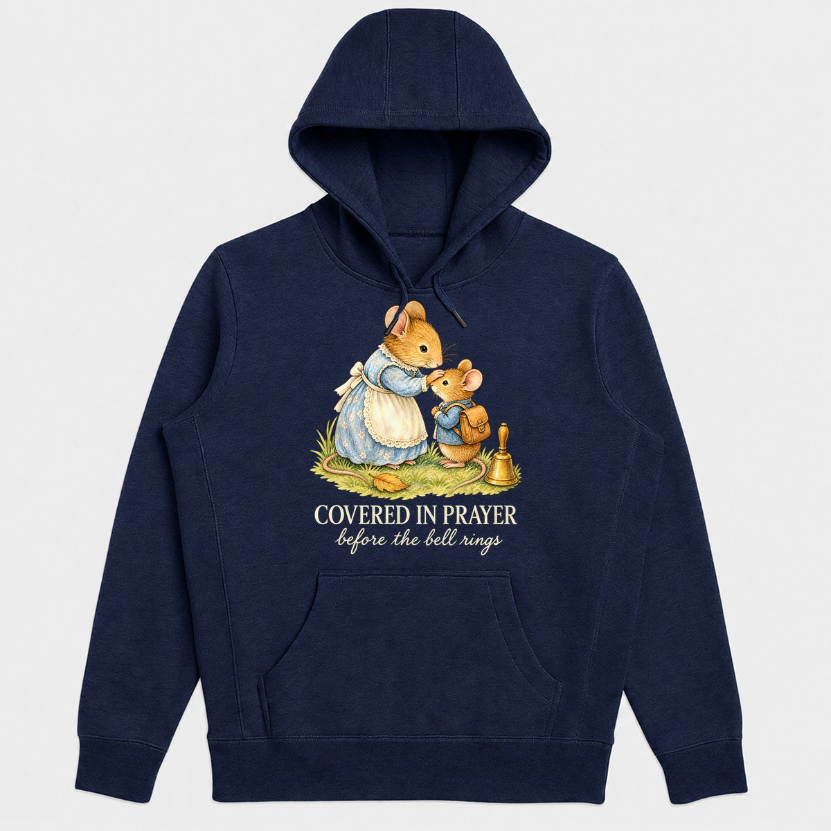 Covered In Prayer Before The Bell Rings, Gift For Christian Moms - 2D Unisex Hoodie