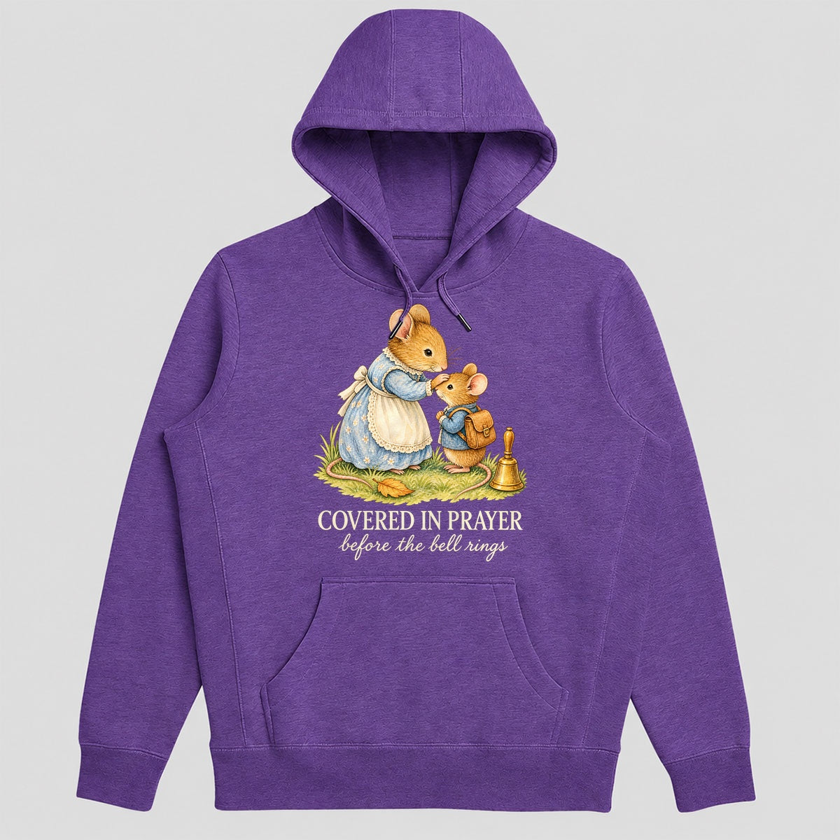 Covered In Prayer Before The Bell Rings, Gift For Christian Moms - 2D Unisex Hoodie