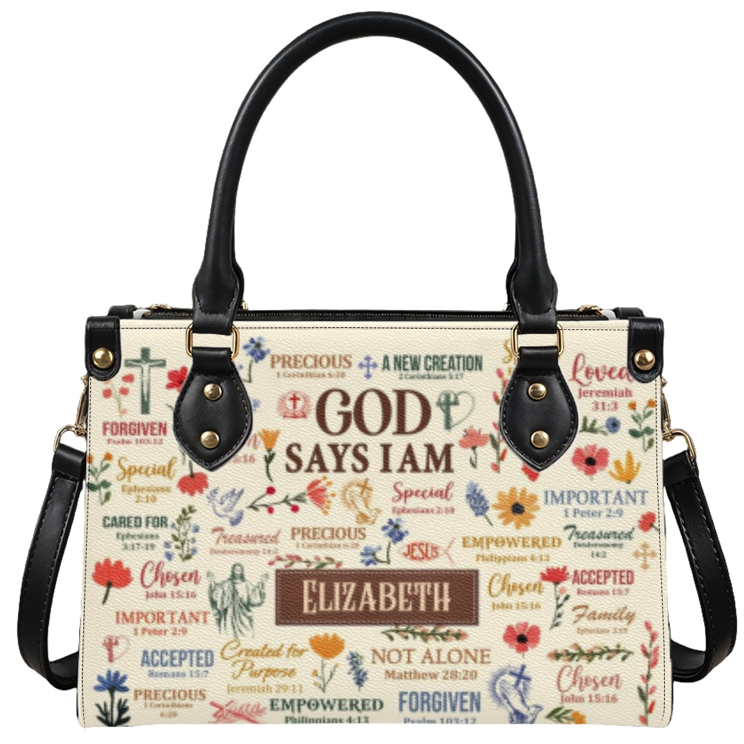 What God Says About You | Personalized Leather Handbag