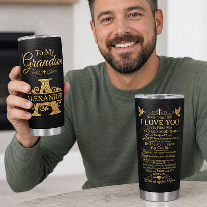 Be The Man I Know You Can Be, Christian Gift For Son | Personalized Stainless Steel Tumbler