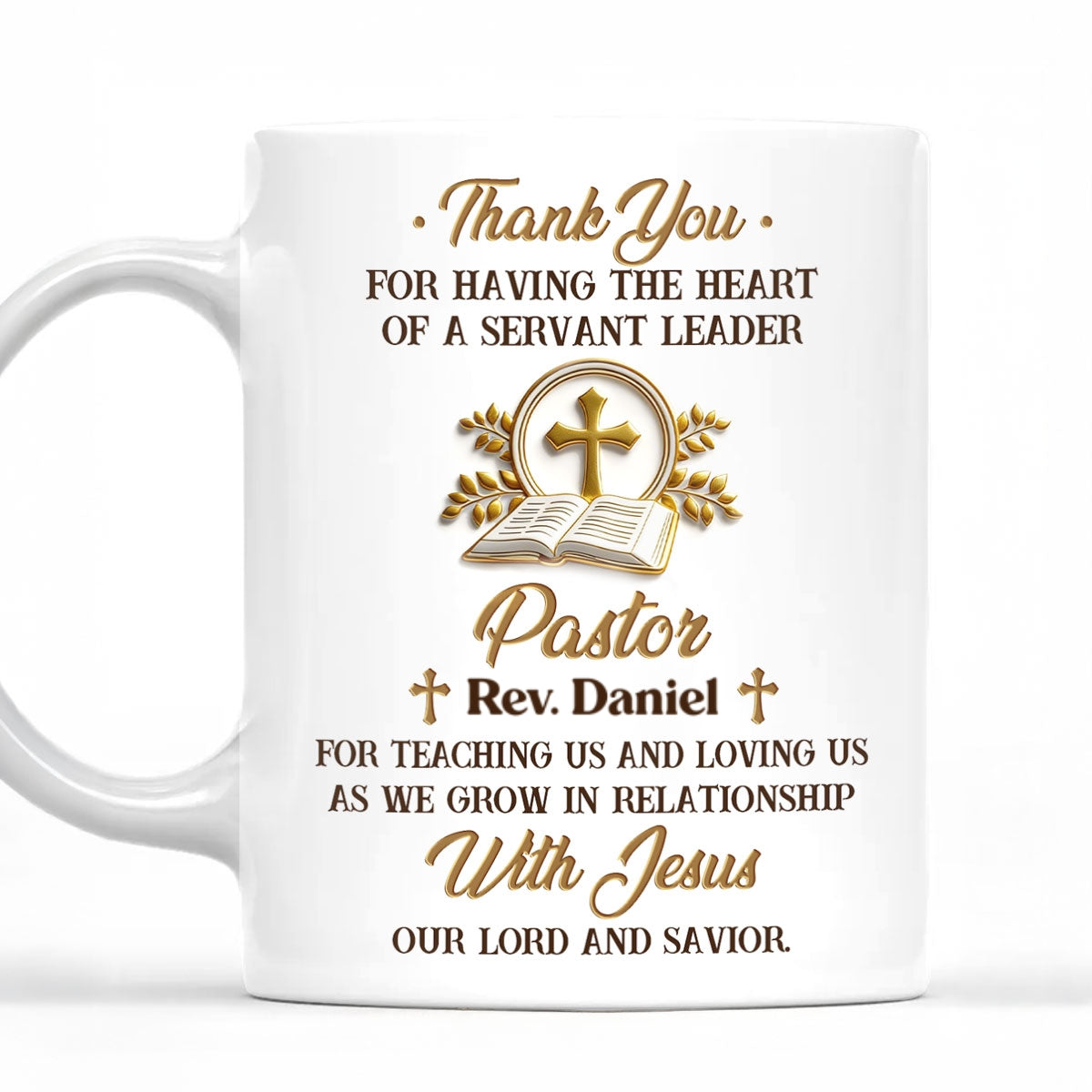 Pastor Thank You, Gift For Pastor | Personalized Ceramic Coffee Mug
