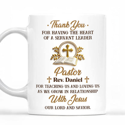 Pastor Thank You, Gift For Pastor | Personalized Ceramic Coffee Mug