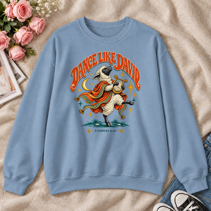 Dance Like David Sheep, Gift For Christian Worship Lovers - 2D Unisex Sweatshirt