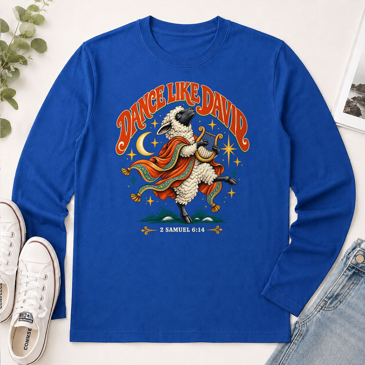 Dance Like David Sheep, Gift For Christian - 2D Unisex Long Sleeve