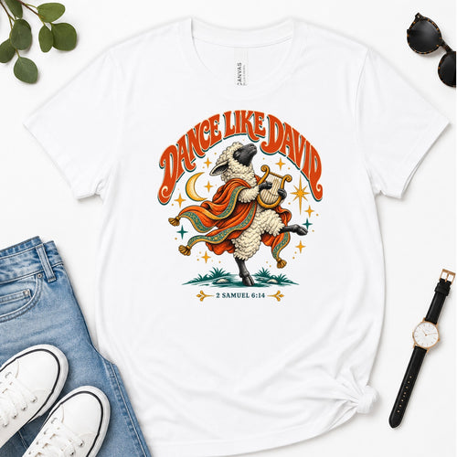 Dance Like David Sheep, Gift For Christian Worship Lovers - 2D Unisex Premium T-shirt