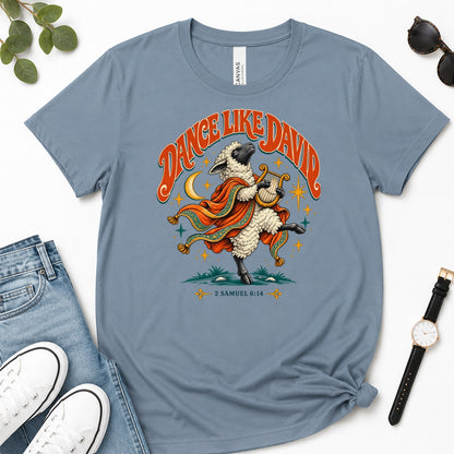 Dance Like David Sheep, Gift For Christian Worship Lovers - 2D Unisex Premium T-shirt
