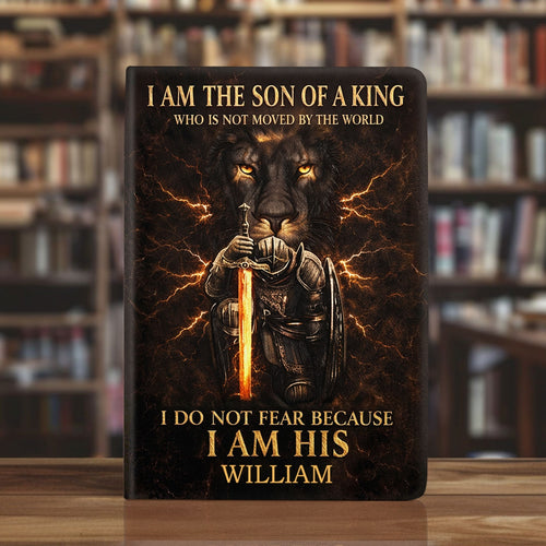 I Am The Son Of A King | Personalized Leather Cover Notebook