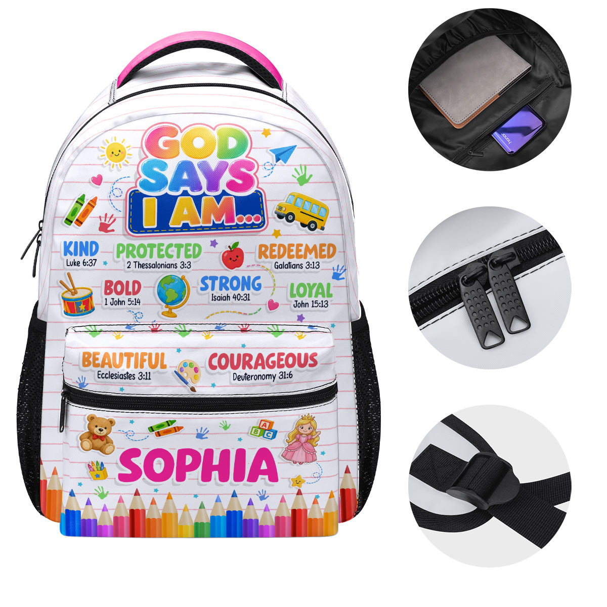 God Says I Am Back To School | Personalized Backpack