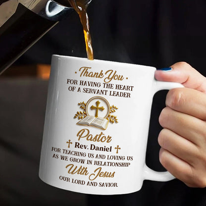 Pastor Thank You, Gift For Pastor | Personalized Ceramic Coffee Mug