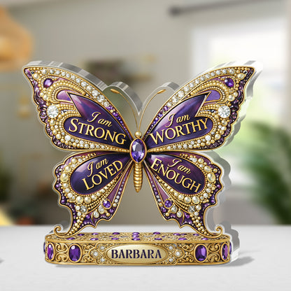 I Am Strong | Personalized Custom Shaped Acrylic Plaque
