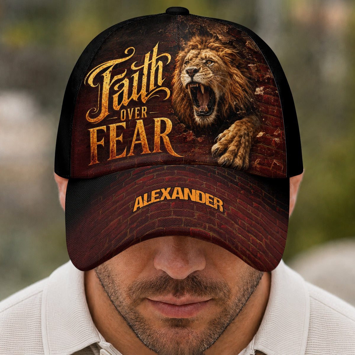 Faith Over Fear, Gift For Men | Personalized Classic Cap
