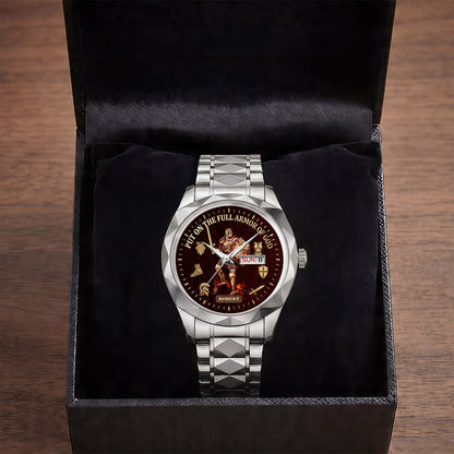 Put On The Full Armor Of God, Gift of Protection | Personalized Men's Wrist Watch