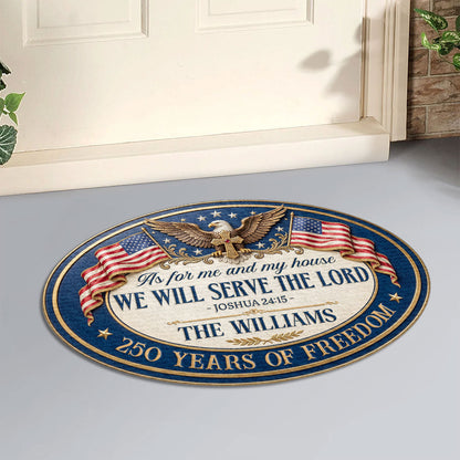 We Will Serve The Lord - Personalized Custom Shape Doormat