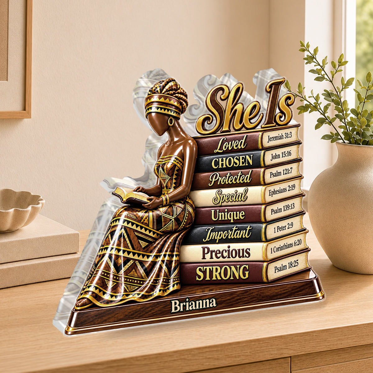 She Is Blessed, Gift For Women | Personalized Custom Shaped Squared Acrylic Plaque