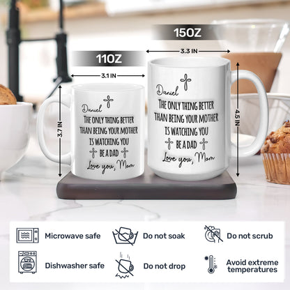 Watching You Being A Dad, Gift of Fatherhood | Personalized Ceramic Coffee Mug