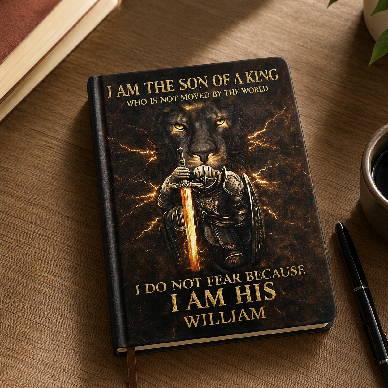 I Am The Son Of A King, Gift of Sonship | Personalized Leather Cover Notebook